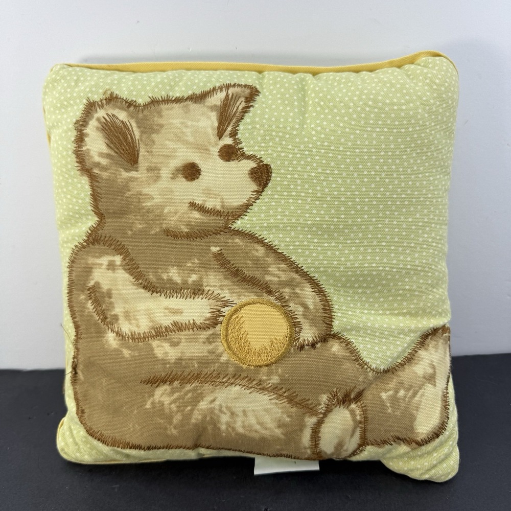 Waverly Home Classics For Kids Embroidered Teddy Bear Throw Pillow 11"x11"